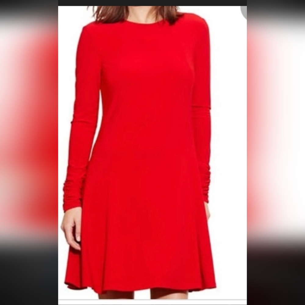 Ralph Lauren Vibrant Red Long Sleeve Dress